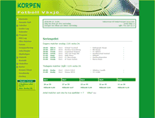Tablet Screenshot of fotboll-korpen-vaxjo.com